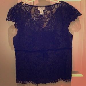 Black lace top.